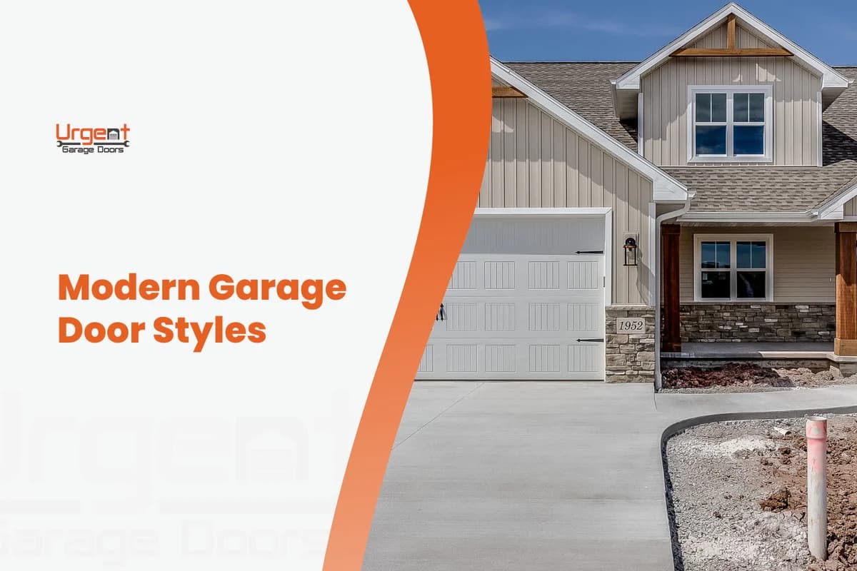 Modern garage door styles in Irvine master-planned community homes