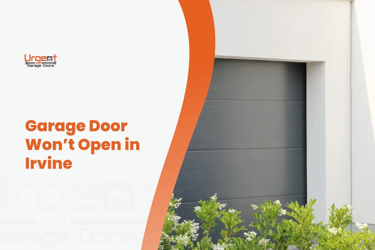 Homeowner troubleshooting a garage door that will not open