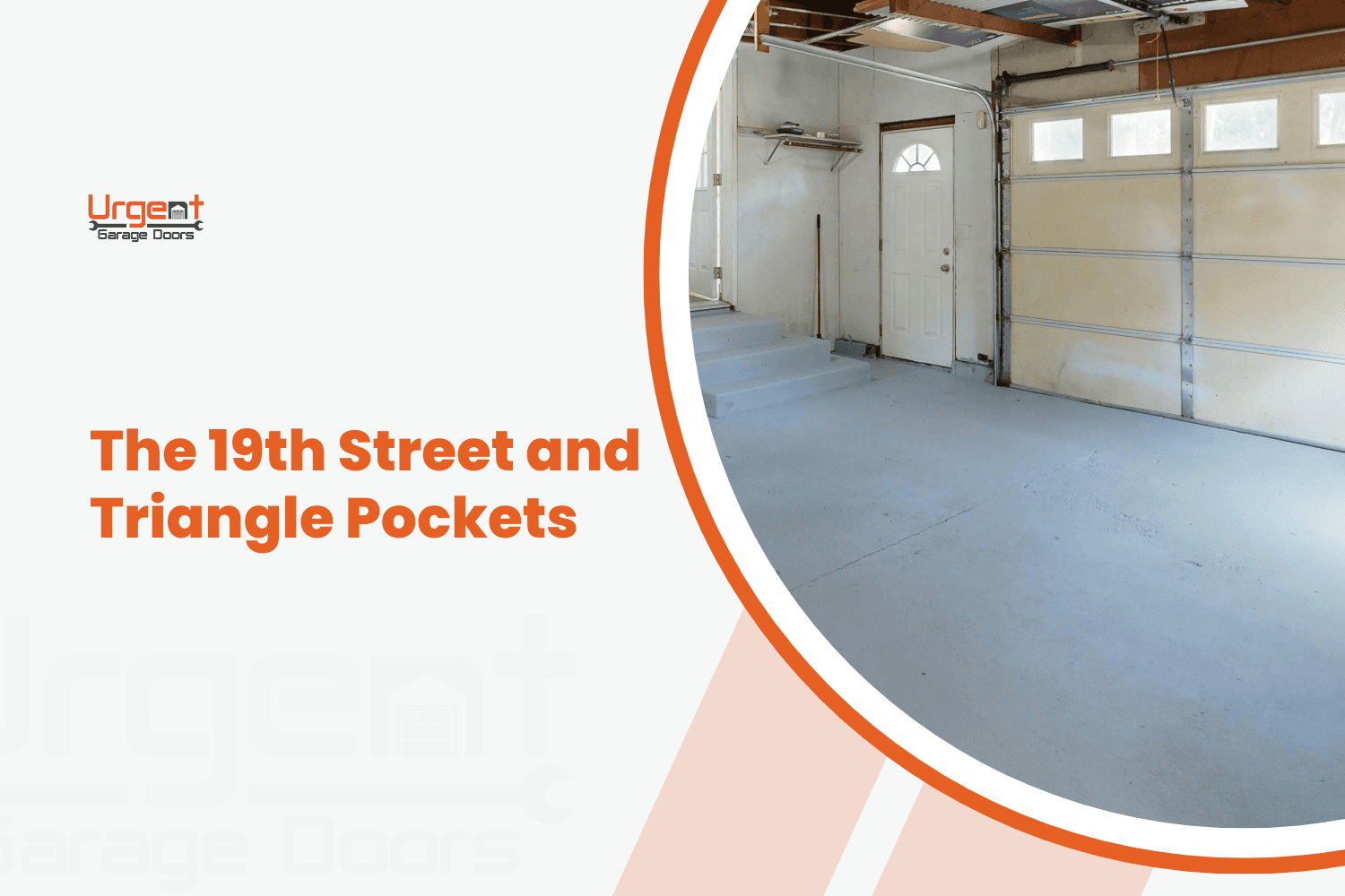 Clean empty garage interior with open sectional door and epoxy-coated concrete floor