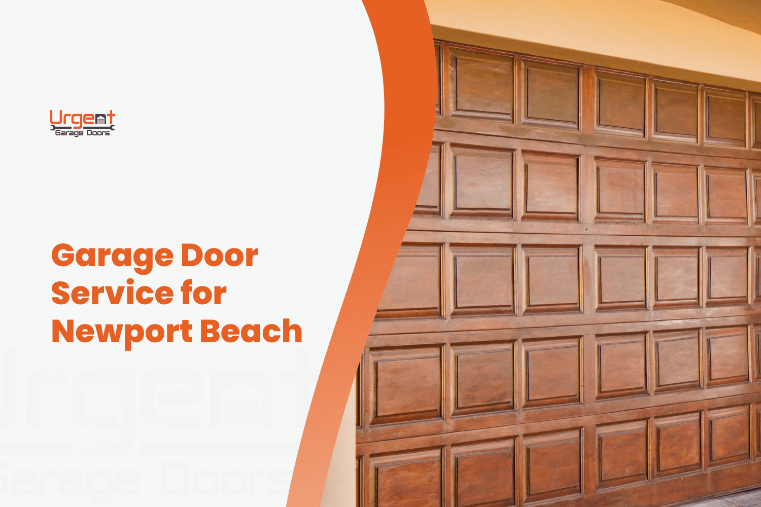 Elegant wooden raised-panel garage door ideal for Newport Beach vacation rental properties