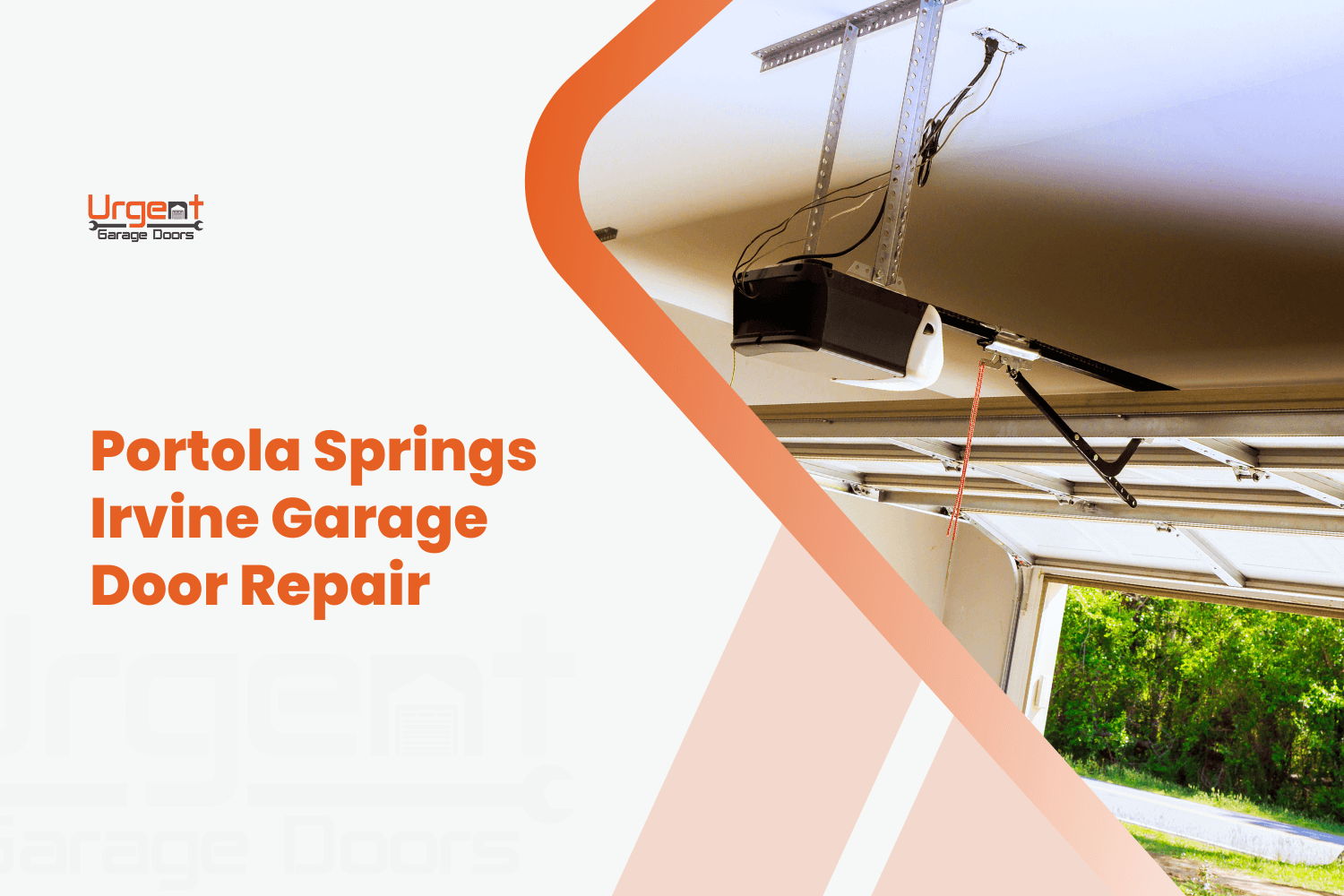 Garage door opener motor unit mounted on ceiling in Portola Springs Irvine home