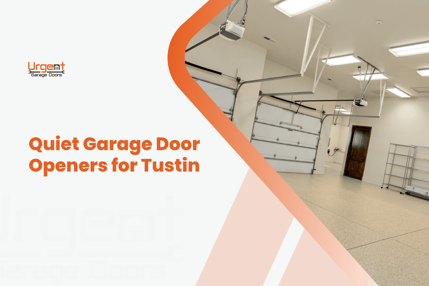 Clean modern garage interior with quiet belt-drive opener installed above white sectional door