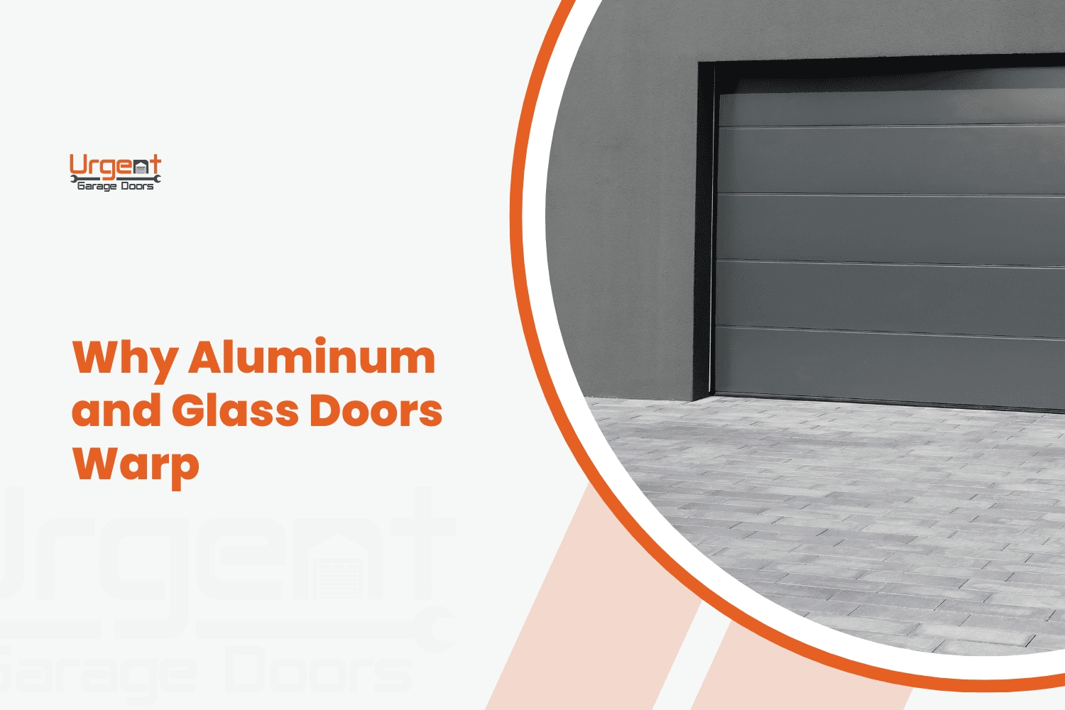 Modern gray aluminum sectional garage door on concrete driveway warping prevention guide