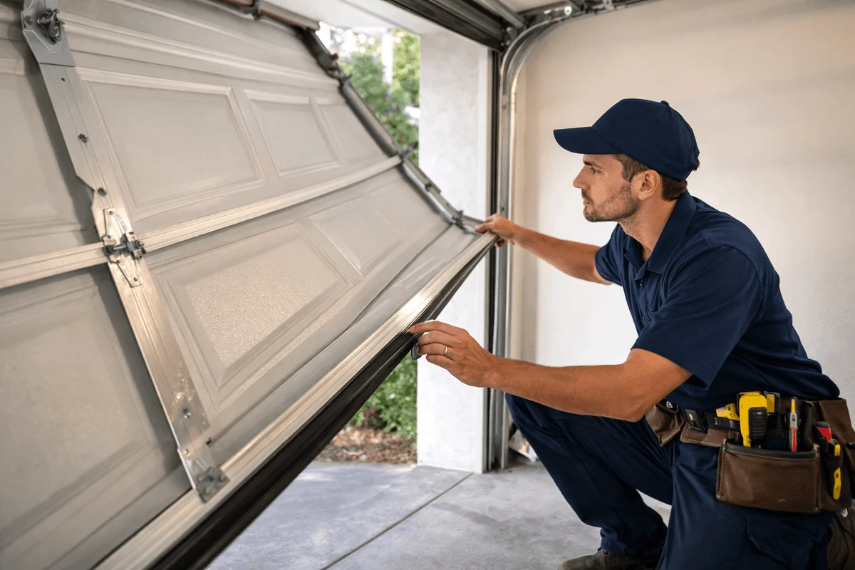 3. The Door Is Heavy to Lift Manually - 7 Signs Your Garage Door Spring Is About to Break