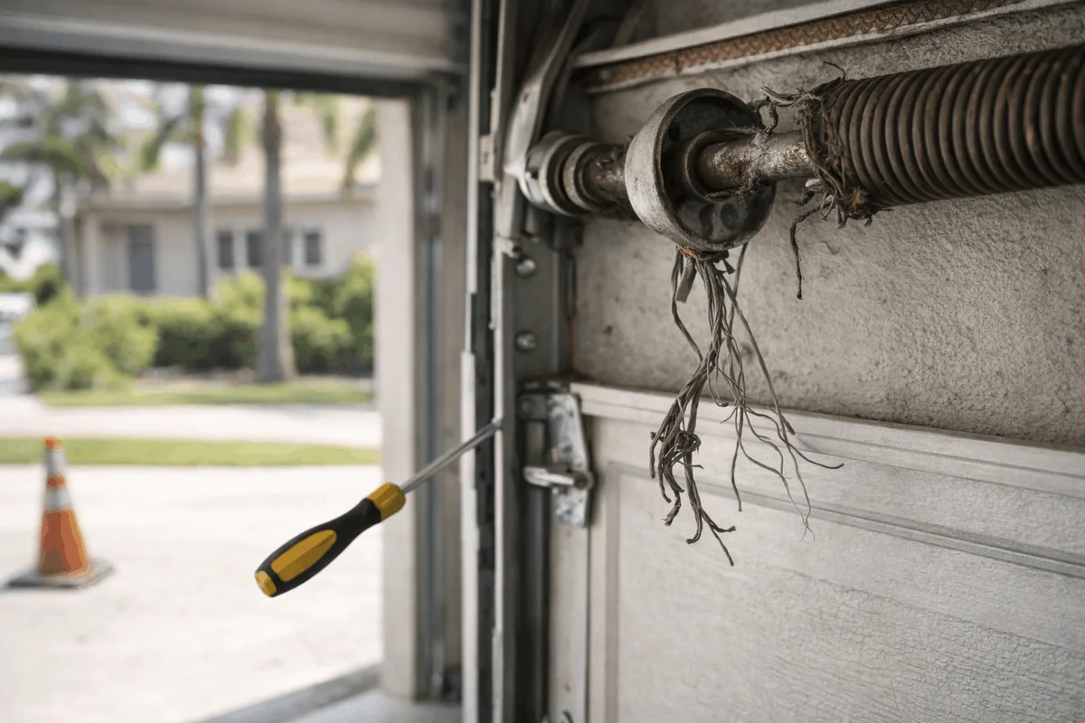 6. The Door Won't Stay Open—Or Your Spring Is Over 7 Years Old - 7 Signs Your Garage Door Spring Is About to Break